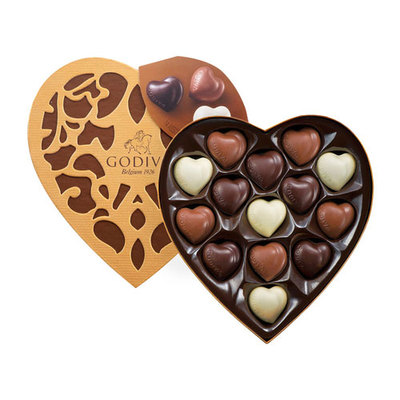 Godiva巧克力 歌帝梵 欢乐颂同款品牌 比利时原装进口 爱心礼盒装