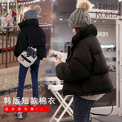 2016冬季新款韩版棉衣女短款学生立领面包服棉服外套加厚小棉袄