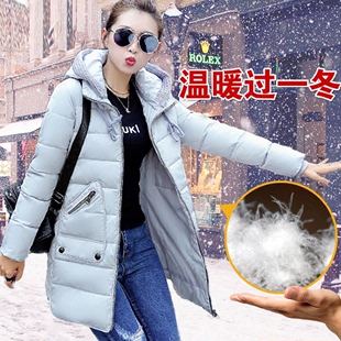 胖mm2016冬季韩版加肥加大码羽绒棉衣外套女装中长款保暖加厚棉服