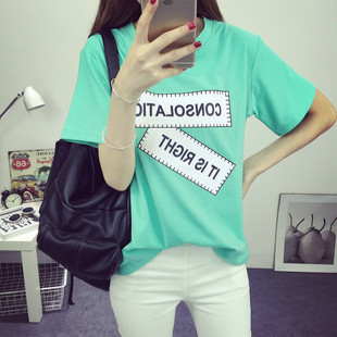 2016夏季新款韩版短袖T恤女学生闺蜜装宽松显瘦体恤百搭上衣特价
