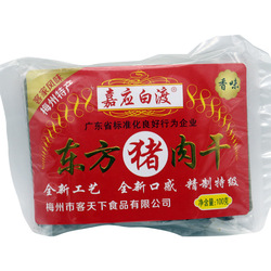 广东梅州 客家特产 嘉应白渡东方猪肉干香味辣味 纯正猪肉干零食
