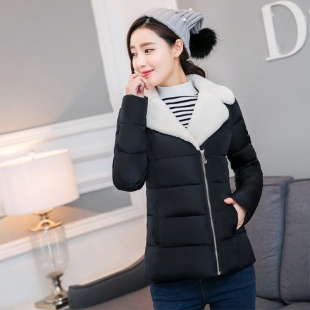 冬季新款韩版修身轻薄短款小棉衣女棉服大码时尚学生羽绒棉外套潮