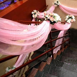 婚庆纱幔装饰纱  婚房婚礼用品雪纱布置纱缦楼梯扶手纱沙曼