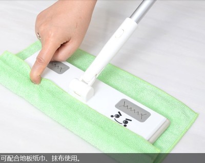 日本家用平板拖把静电除尘拖把木地板拖把可夹布除尘纸免清洗