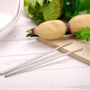 家用筷子一双304不锈钢 圆形防烫金属筷便携不锈钢筷子
