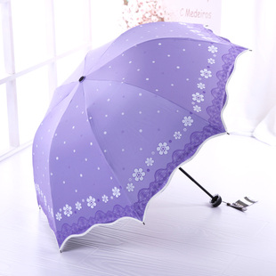 天堂伞太阳伞超强黑胶防晒防紫外线遮阳伞女超轻晴雨伞两用伞折叠