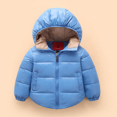2016新款冬季童装儿童羽绒服男女童韩版连帽羽绒轻薄保暖外套