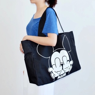 卡通米奇折叠超大容量手提行李袋 旅行袋 购物袋