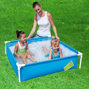 硬塑胶水池折叠免充气支架戏水池婴幼儿游泳池室外家庭大号浴池