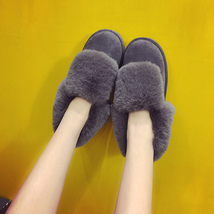 冬季韩版翻毛加厚加绒保暖雪地靴女平跟短靴毛毛靴棉鞋平底靴女鞋