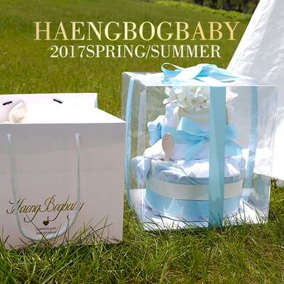 促销婴儿套装新生儿礼盒夏季纯棉服装宝宝衣服尿布蛋糕