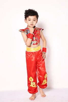 六一儿童演出服民族中国风武舞蹈表演服中国娃娃喜庆舞台装男女款