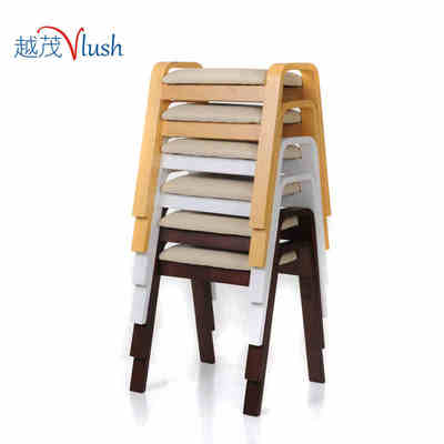 越茂 时尚凳子木制凳子弯曲木矮凳创意时尚简约木质餐凳 进口餐凳