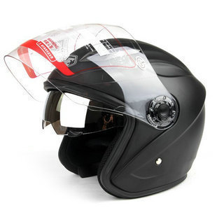 永恒头盔 摩托车头盔 半盔 YH-856 双镜片半盔 冬盔