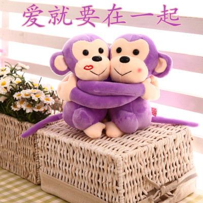 毛绒玩具猴子玩偶情侣抱抱猴子一对公仔礼批发婚庆布娃娃礼物女生