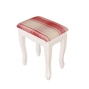 特价软包梳妆凳吃饭凳餐桌凳凳子木凳格子布方凳坐凳餐凳矮凳田园