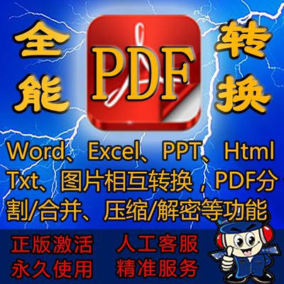 PC故障服务pdf转换器转word/excel/ppt软件官网下载正版注册码