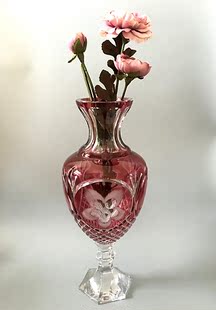 彩色水晶花瓶 特色工艺水晶摆件