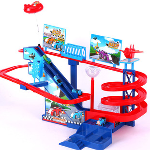 电动小企鹅爬楼梯奇趣滑梯电动益智玩具拼装轨道儿童生日礼物正品
