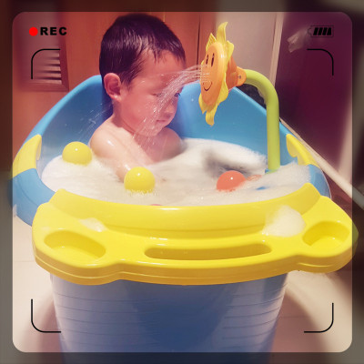 儿童洗澡桶加厚塑料宝宝沐浴桶 可坐保温超大号婴幼儿泡澡桶浴盆