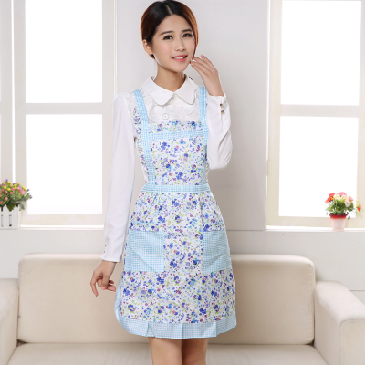 韩版时尚围裙可爱家居工作服包邮 厨房烹饪无袖罩衣成人防水防油
