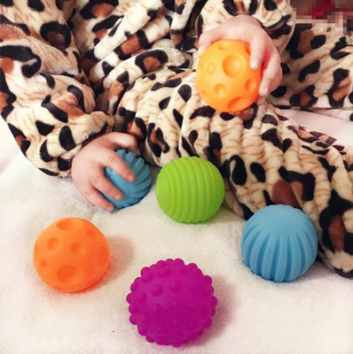 婴儿感统触觉手抓球玩具 训练球宝宝按摩感知软球波波球BB器