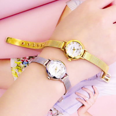 韩国手表气质时尚潮流女士经典圆形中学生百搭女生简约链韩版手表