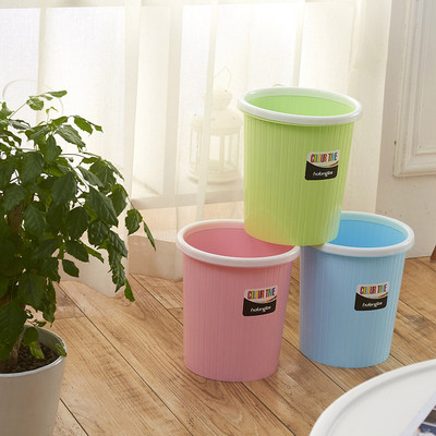 创意欧式卫生间大号垃圾桶纸篓圆形家用客厅厨房无盖垃圾桶