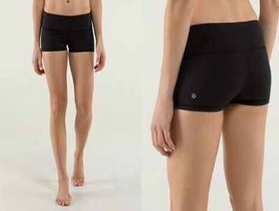 lululemon正品瑜伽短裤运动健身三分短裤  新款春夏款式有氧透气