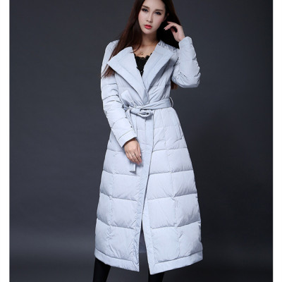 2016新款大码羽绒服女长款外套韩版长袖修身显瘦纯色保暖时尚棉服