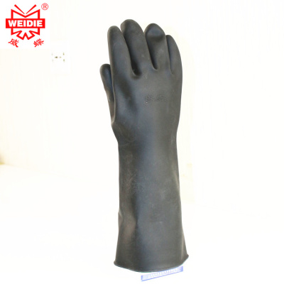 特价加厚威蝶牌40CM-B耐酸碱劳保橡胶防滑防水化学作业手套乳胶