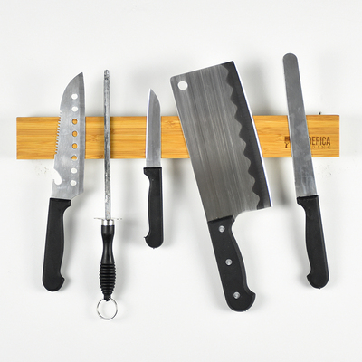 竹制磁性刀架厨房用品吸刀挂架壁挂磁性刀座架厨具多用菜刀刀具架