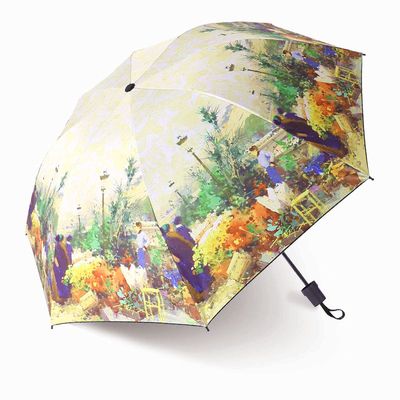 新款韩版遮阳晴雨伞两用女小清新三折叠黑胶防紫外线太阳伞防晒伞