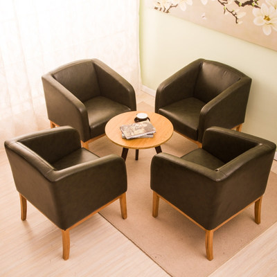 原厂直供欧美式简约复古餐椅单人沙发椅懒人沙发实木休闲卡座围椅