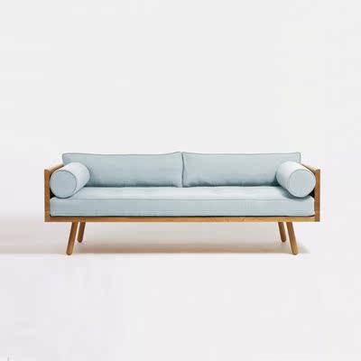 日式创意沙发 实木框架单人双人组合 宜家可拆洗 小户型客厅沙发