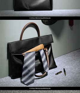 2016新款男手提包  软皮商务男士包包横款公文手拎男包休闲电脑包