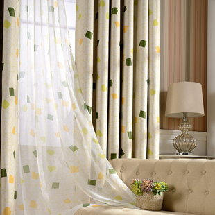 定制窗帘简约现代田园风格加厚全遮光布客厅卧室飘窗帘成品特价