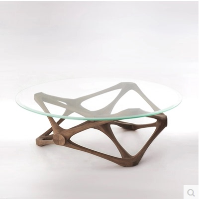 设计师家具 创意简约餐桌茶几 现代中式实木茶几桌 样板房家具