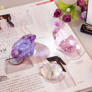 包邮创意水晶钻石 情人节结婚生日礼物 柜台饰品小摆件6厘米