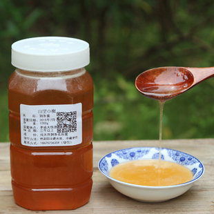 土蜂蜜 纯天然蜂蜜 纯蜜 农家自产 野生荆条花蜜 荆条蜜两斤 包邮
