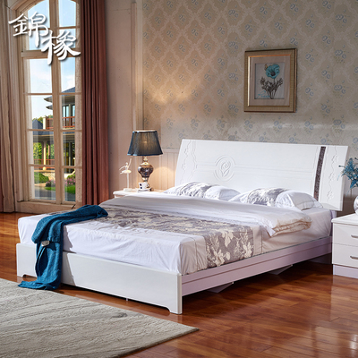 板式床大床烤漆亮光床经济床宜家现代简约高箱液压床包邮储物大床