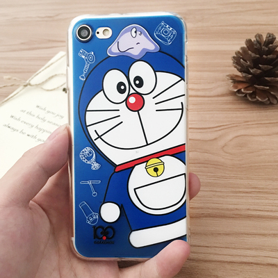 苹果7plus日韩可爱卡通经典人物叮当猫手机壳iPhone7软胶保护套