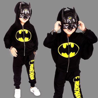 男童蝙蝠侠套装秋装2016新款儿童运动两件套小孩衣服哈伦裤童装潮