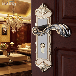 通用型锁具机械室内卧室房间实木门锁黄古铜欧式门锁三件套执手锁