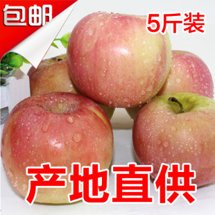 山西临猗早熟红富士苹果水果天然原生态不打蜡果子5斤