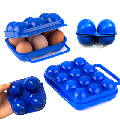 品牌2个12粒6只装野餐野营鸡蛋盒防破碎蛋夹户外便携蛋壳PP材质