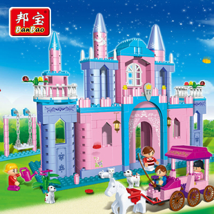 邦宝拼插拼装积木 童话公主系列城堡女孩生日礼物益智儿童玩具