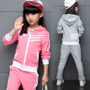 2016新款女童秋装套装6开衫7外套8运动9韩版10岁儿童装卫衣两件套