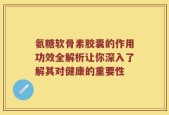 氨糖软骨素胶囊的作用功效全解析让你深入了解其对健康的重要性