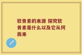 软骨素的来源 探究软骨素是什么以及它从何而来